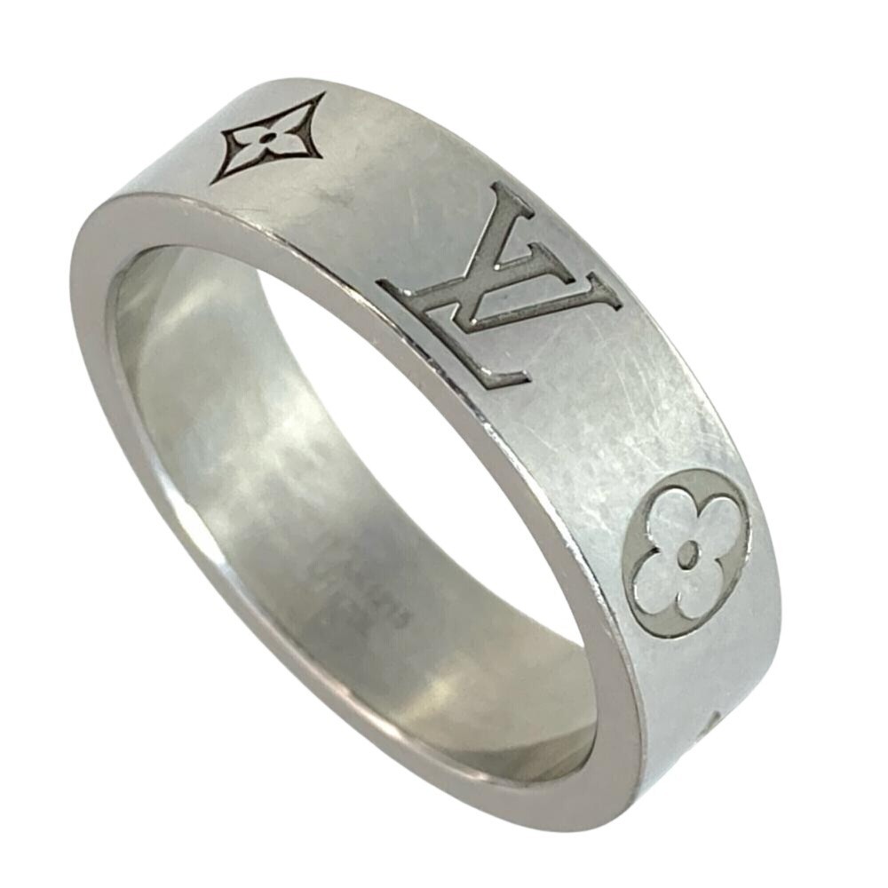 Louis Vuitton LV Mosaic Ring, Metal, Approx. M1670L, Silver, AK1215, Men's
